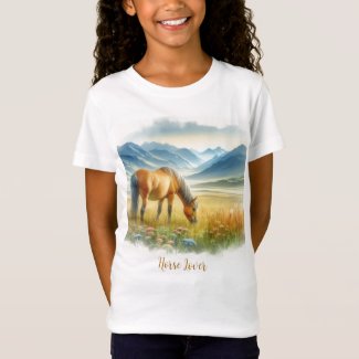 Girls Watercolor Horse Lover 