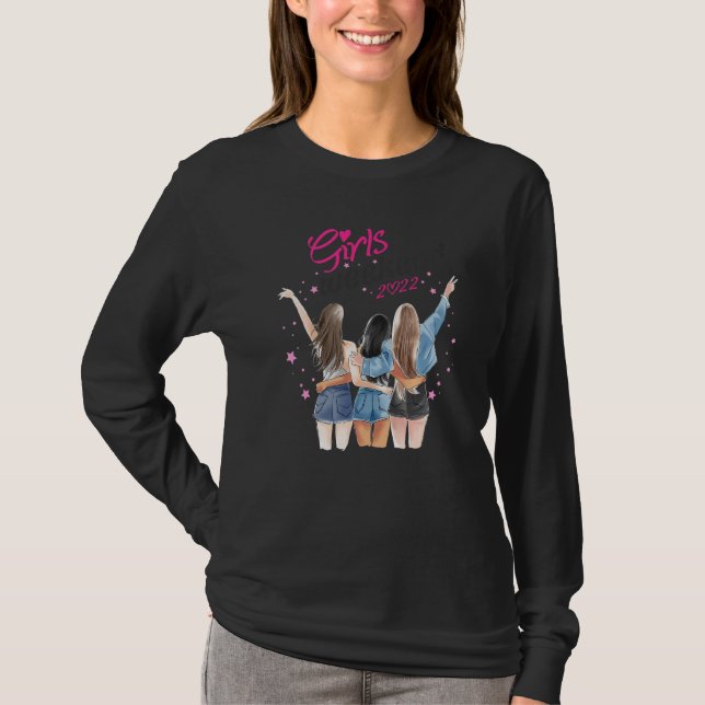 Girls Weekend 2022  For Women  Girls Trip Vacation T-Shirt (Front)