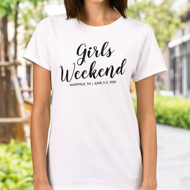 Girls Weekend Away T-shirt Custom Location Date (Creator Uploaded)