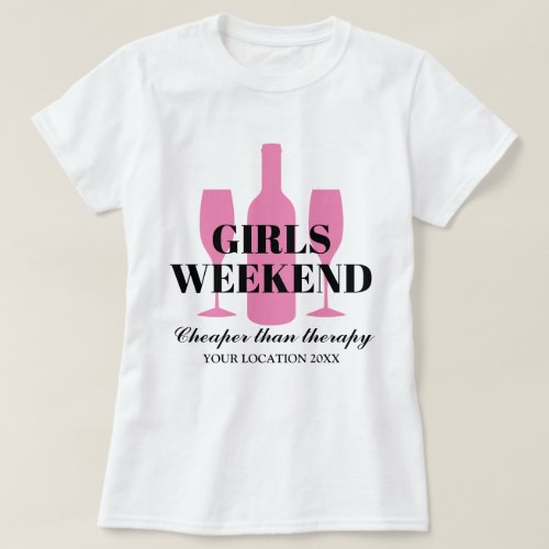 Girls weekend away winery gathering vineyard party T_Shirt