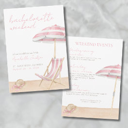 Girls Weekend Beach Bachelorette Party Invitation