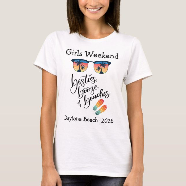 Girls Weekend Beach Trip Tee Customizable Group (Front)
