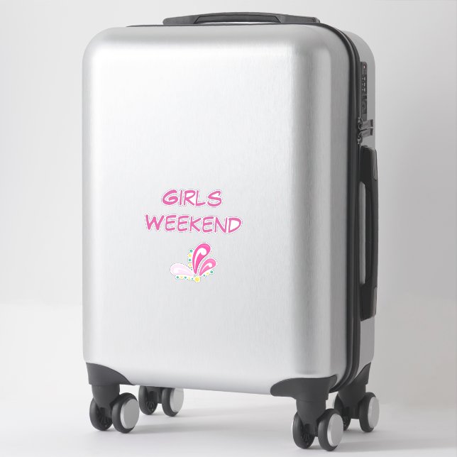 Girls Weekend Bright Magenta Sticker (Suitcase)