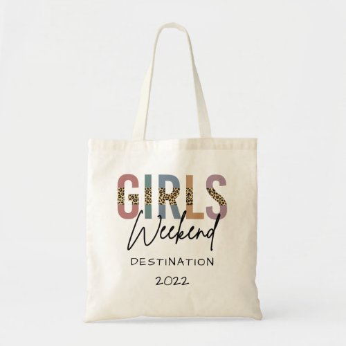 Girls Weekend Cheetah Print Girls getaway Tote Bag