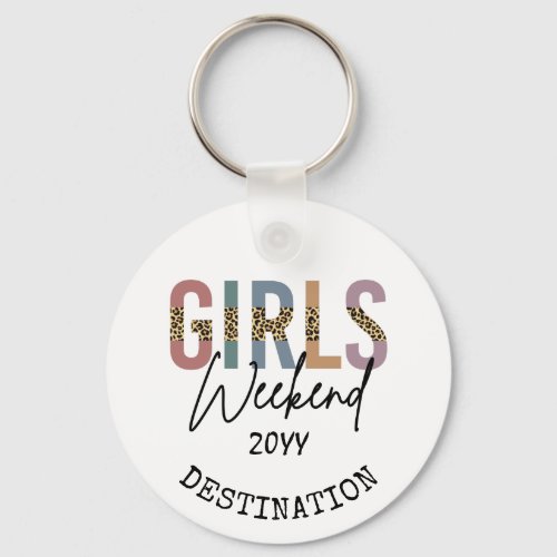 Girls Weekend Cheetah Print Girls trip getaway Keychain
