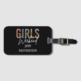 Girls Weekend Cheetah Print Girls trip getaway Luggage Tag