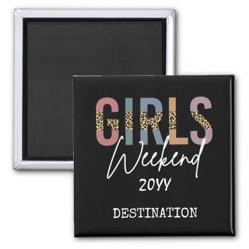 Girls Weekend Cheetah Print Girls trip getaway Magnet