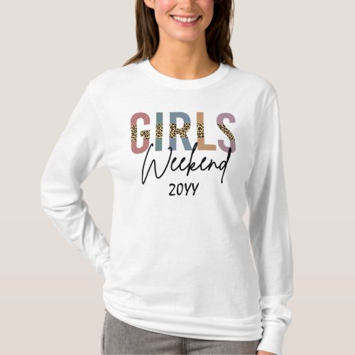 Girls Weekend Cheetah Print Girls trip getaway T_Shirt