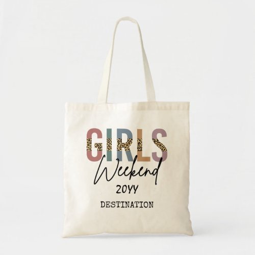 Girls Weekend Cheetah Print Girls trip getaway Tote Bag