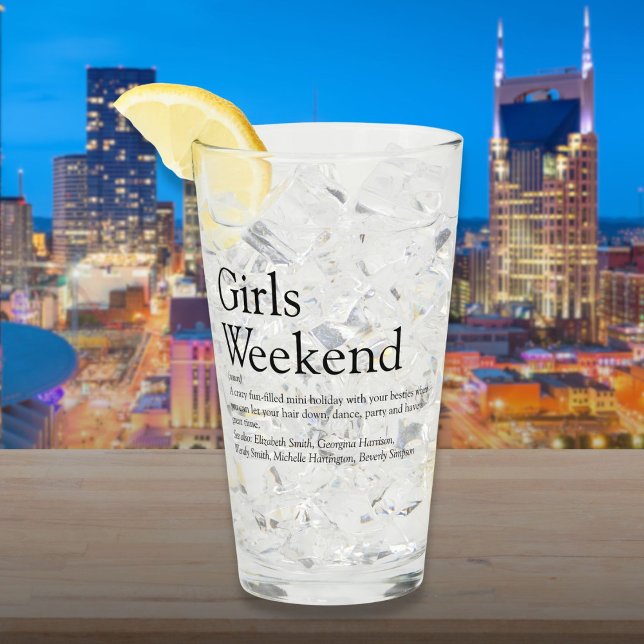 Girls Weekend Definition Personalized Glass (Girls Weekend Definition Personalized Glass)