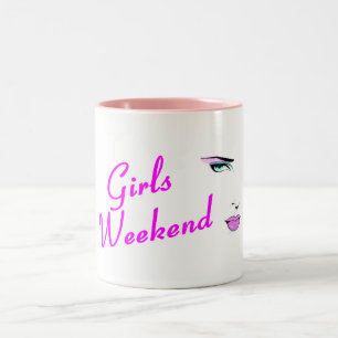 Girls Weekend (Face) Two-Tone Coffee Mug