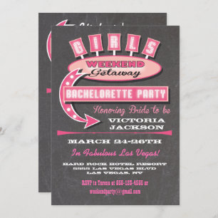 Girls Weekend getaway itinerary Invitations