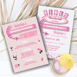 Girls Weekend getaway Las Vegas itinerary  Invitation