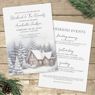 Girls Weekend In The Woods Bachelorette Party Invitation