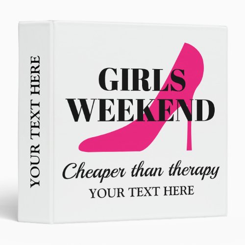Girls weekend ladies night out recipe binder book