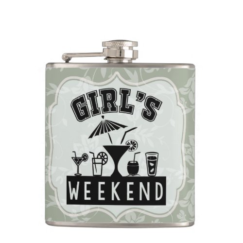 Girls Weekend Ladies Party Customize to Any Color Flask