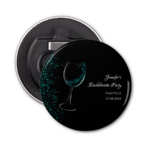 Girls weekend mocktail bachelorette party blue bottle opener
