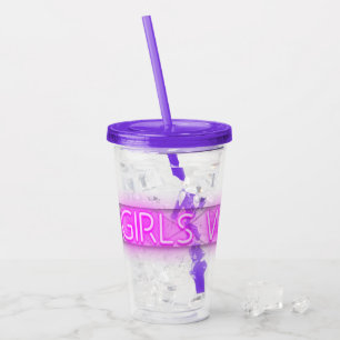 GIRLS WEEKEND Neon LED Sign Acrylic Tumbler