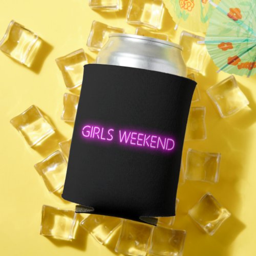 GIRLS WEEKEND Neon LED Sign   Can Cooler