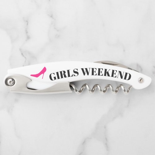 Girls weekend party cork screw wine bottle opener