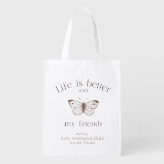 Girls Weekend personalized boho reusable Grocery Bag