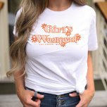 Girls Weekend Retro Bachelorette Party Bride T-Shirt<br><div class="desc">Start the party weekend right with this fun and retro Girls Weekend T-shirt that is perfect for bachelorette and birthday parties! Features a 70's inspired groovy orange daisies and a trendy and retro-modern inspired font. Easily customize with your city and state in the personalization option above.</div>