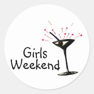 Girls Weekend Classic Round Sticker