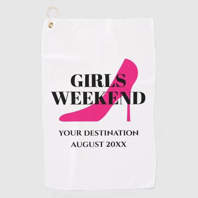 Girls weekend trip golf towel gift for women (Front)