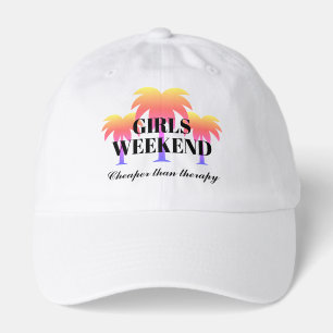 Girls weekend trip hats with custom text