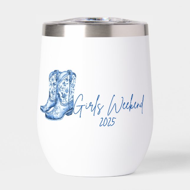 Girls Weekend  Wine Tumbler - Western theme (Front)