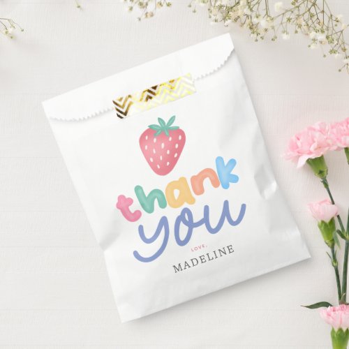 Girls Whimsical Pink Sweet Strawberry Favor Bag