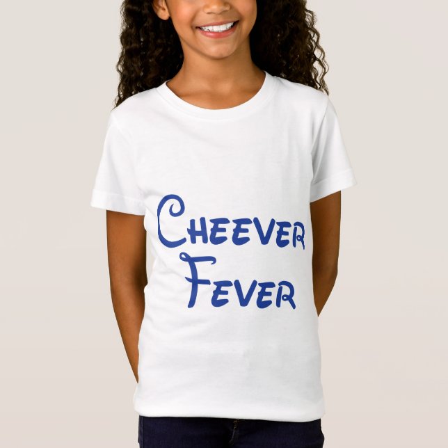 Girl's White T-shirt with blue lettering (Front)