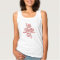 Girls White Tank Top with red design