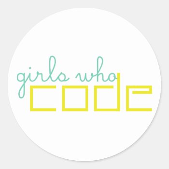Girls Who Code Sticker by Girls_Who_Code at Zazzle