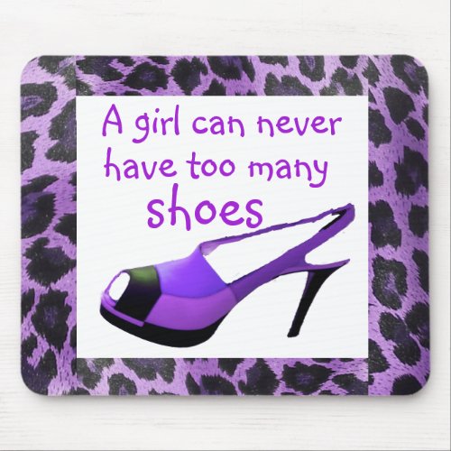 Girls Who Love Shoes Mouse Pad