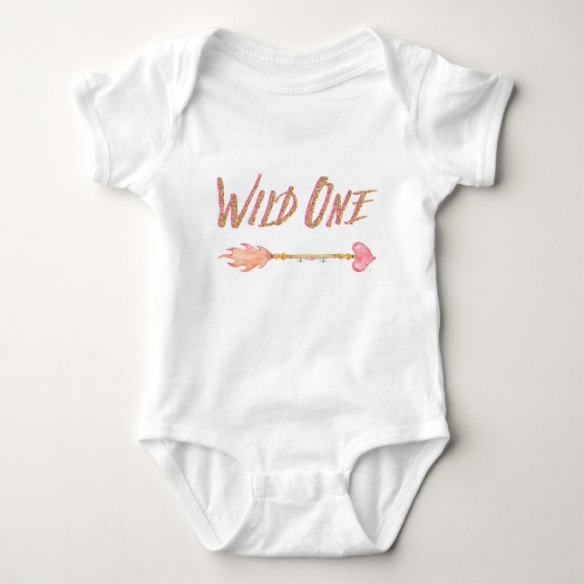 Girls Wild One 1st Birthday Shirts (Front)