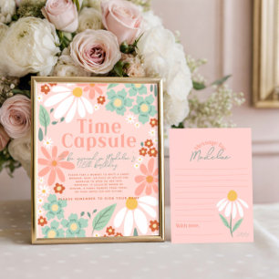 Girls Wildflower Daisy Photo Birthday Welcome Sign