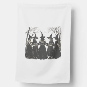 Girls Will Be Girl Feminism Women Empowerement House Flag