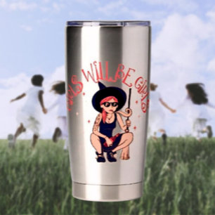 Girls Will Be Girls Feminist Witch Thermal Insulated Tumbler