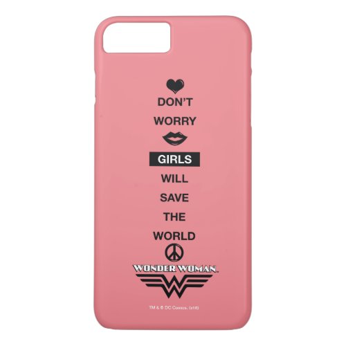 Girls Will Save The World Wonder Woman Graphic iPhone 8 Plus7 Plus Case