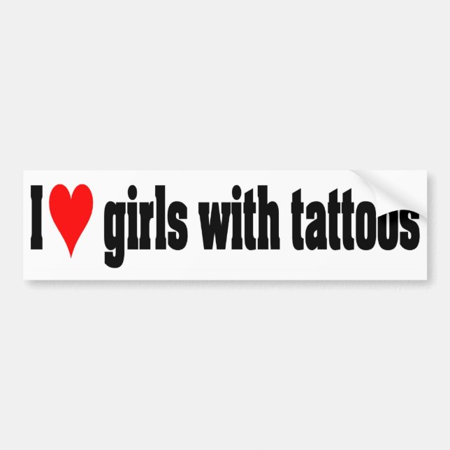 Girls With Tattoos Bumper Sticker (Front)
