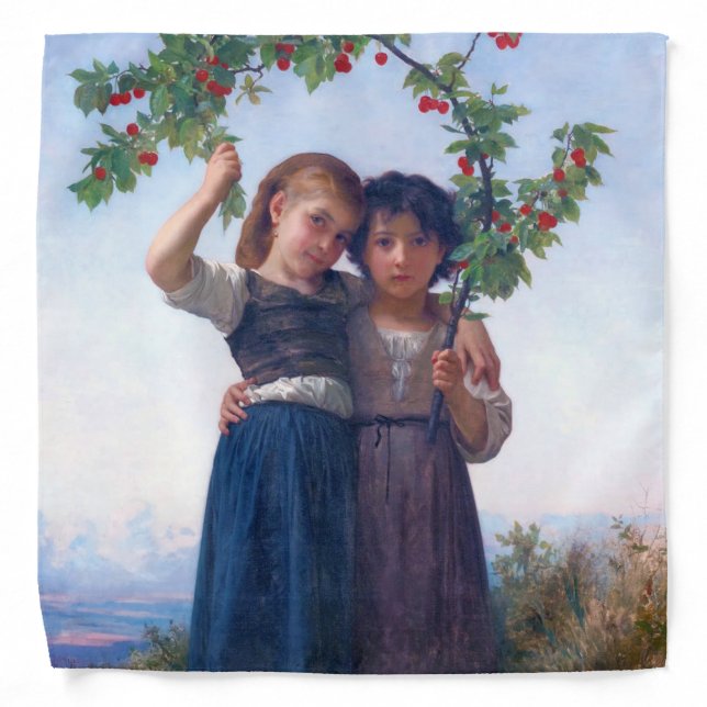 Girls with The Cherry Branch, Bouguereau Bandana (Front)