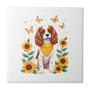 Girls Women Mom Cavalier King Charles Spaniel Dog  Ceramic Tile