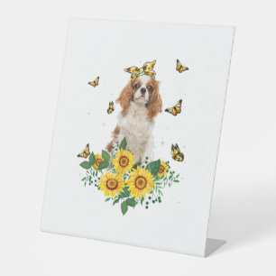 Girls Women Mom Cavalier King Charles Spaniel Dog Pedestal Sign