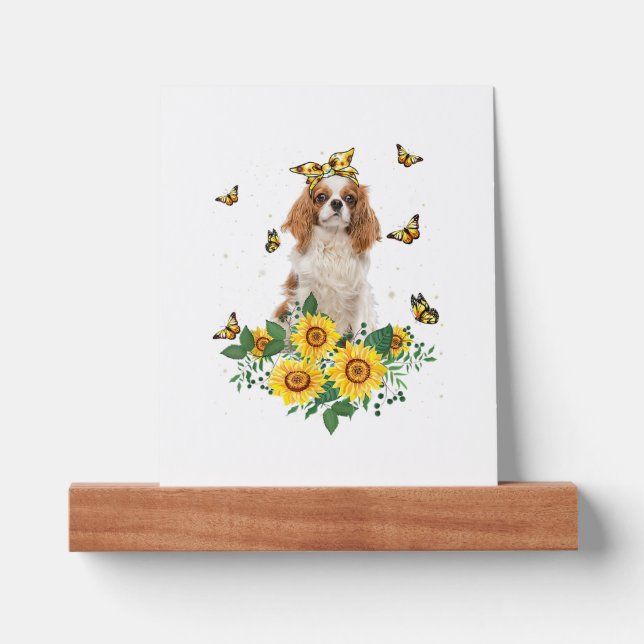 Girls Women Mom Cavalier King Charles Spaniel Dog  Picture Ledge (Front)