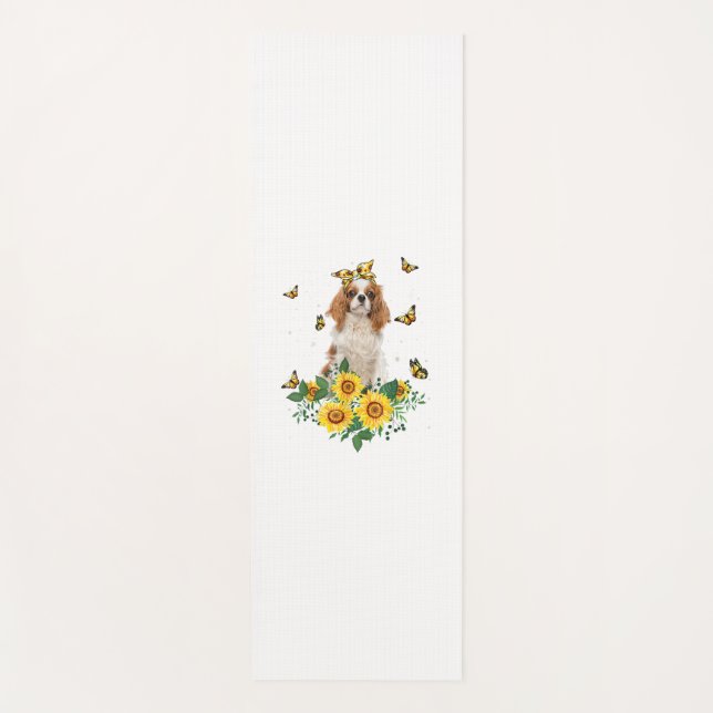 Girls Women Mom Cavalier King Charles Spaniel Dog  Yoga Mat (Front)