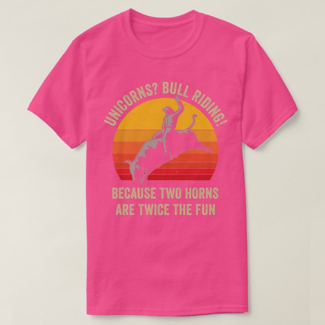 Girls Women Rodeo Funny Bull Riding Pun Western T-Shirt (Design Front)