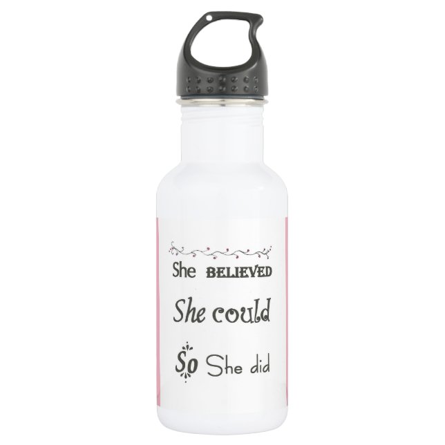 Girls Women's Positive Water Bottle (Front)