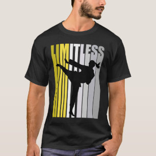 Girls Yellow Motivational Karate Birthday Encourag T-Shirt