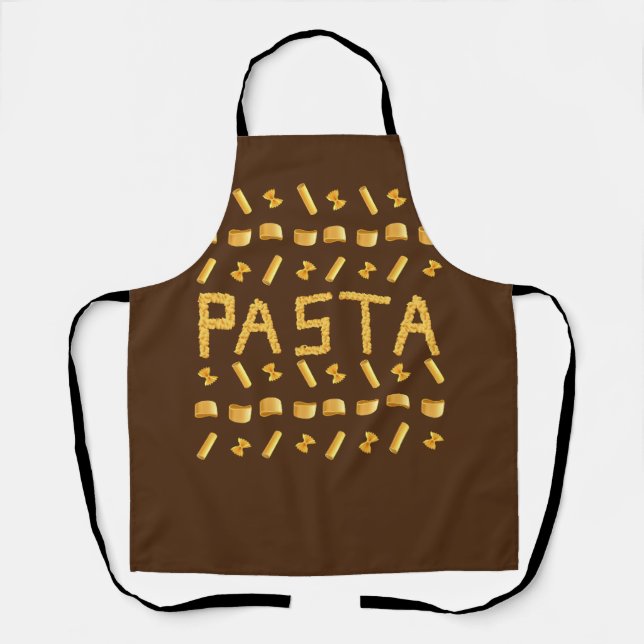girls yellow pasta pattern for mom, cute Italian Apron (Front)